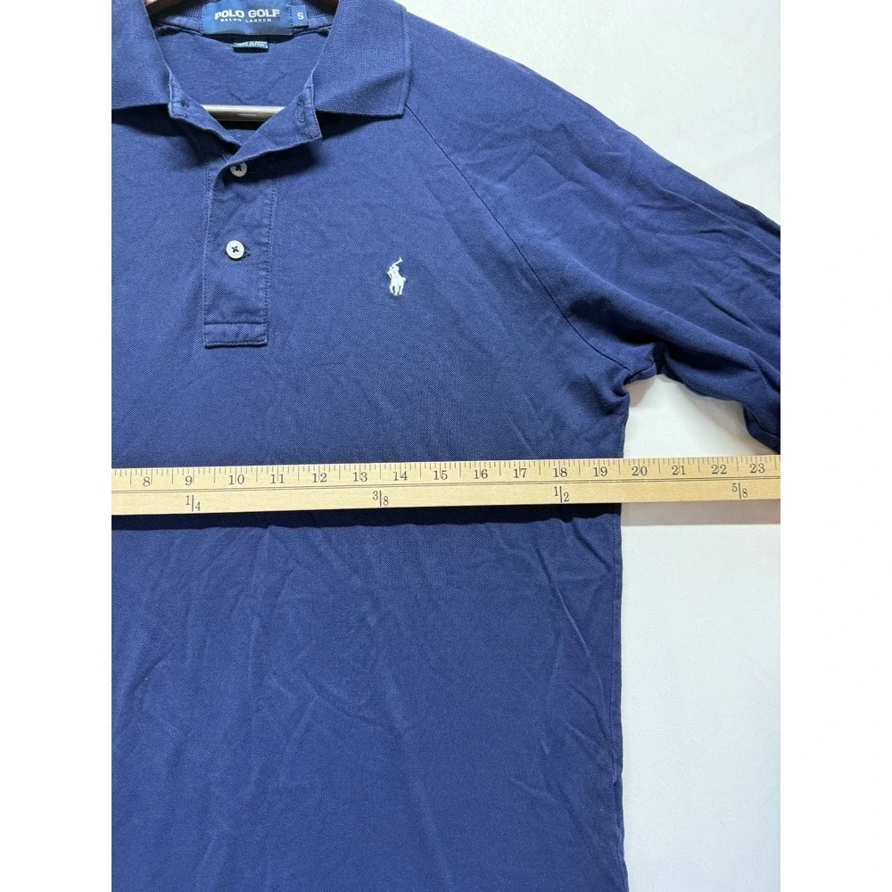 Polo Ralph Lauren Golf‎ Polo Shirt Mens Small Navy Blue Cotton Side Slits Tennis